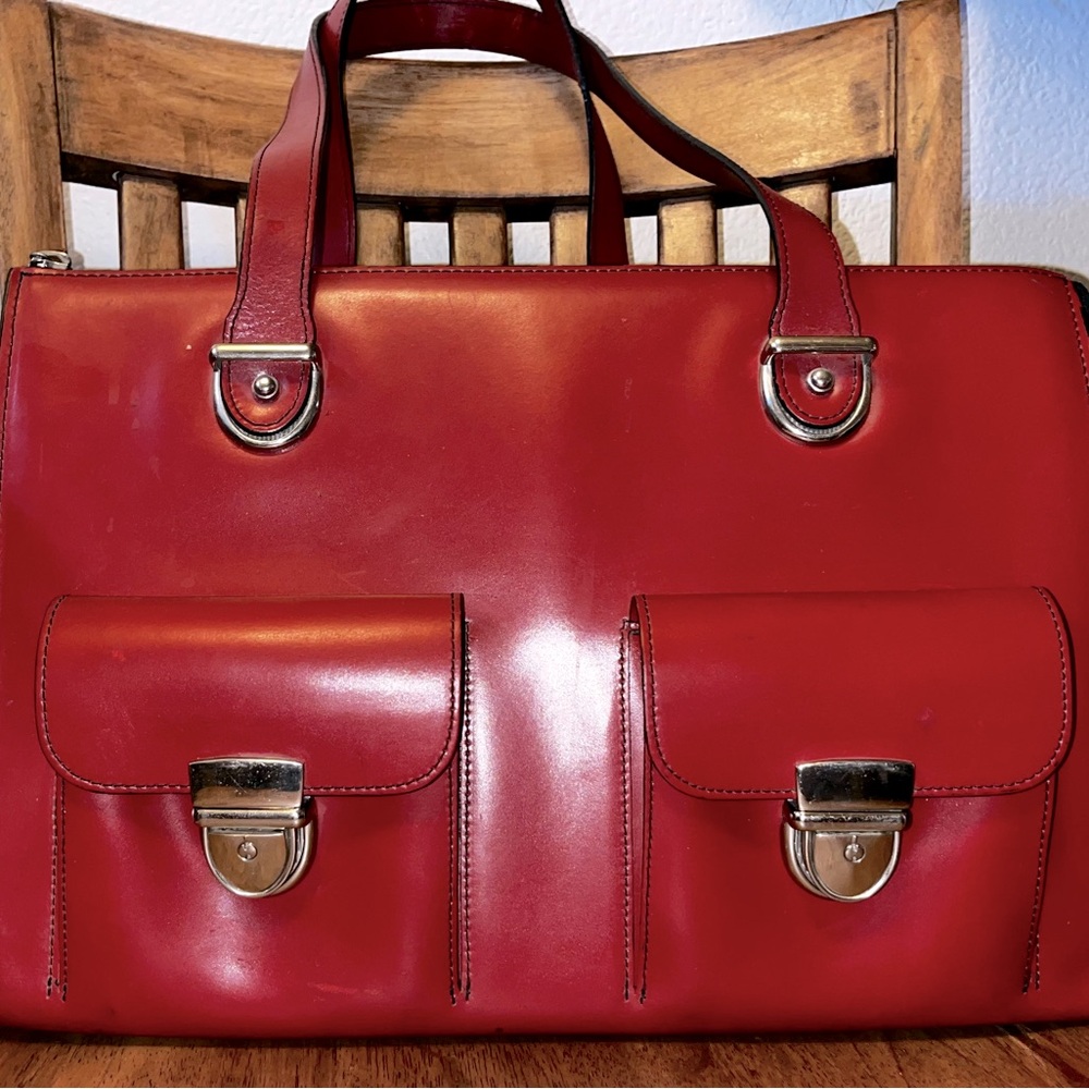 Vintage 1980’s Jack Gorges men’s University Bag Itallian Leather